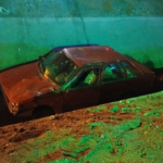 Cayó con su auto al cañadón y sufrió una grave herida en la cabeza